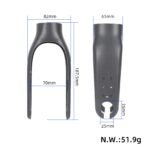 Cubierta de plástico negra de la horquilla delantera del patinete Xiaomi - Imagen 2