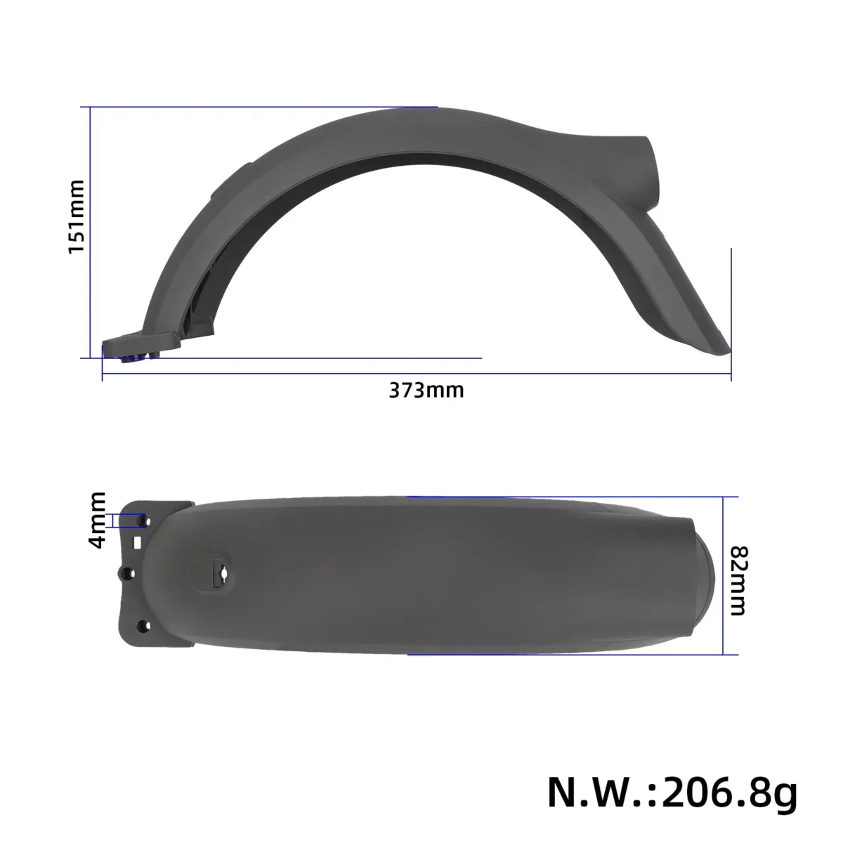 Guardabarros trasero del Xiaomi 5 Plus - Imagen 2