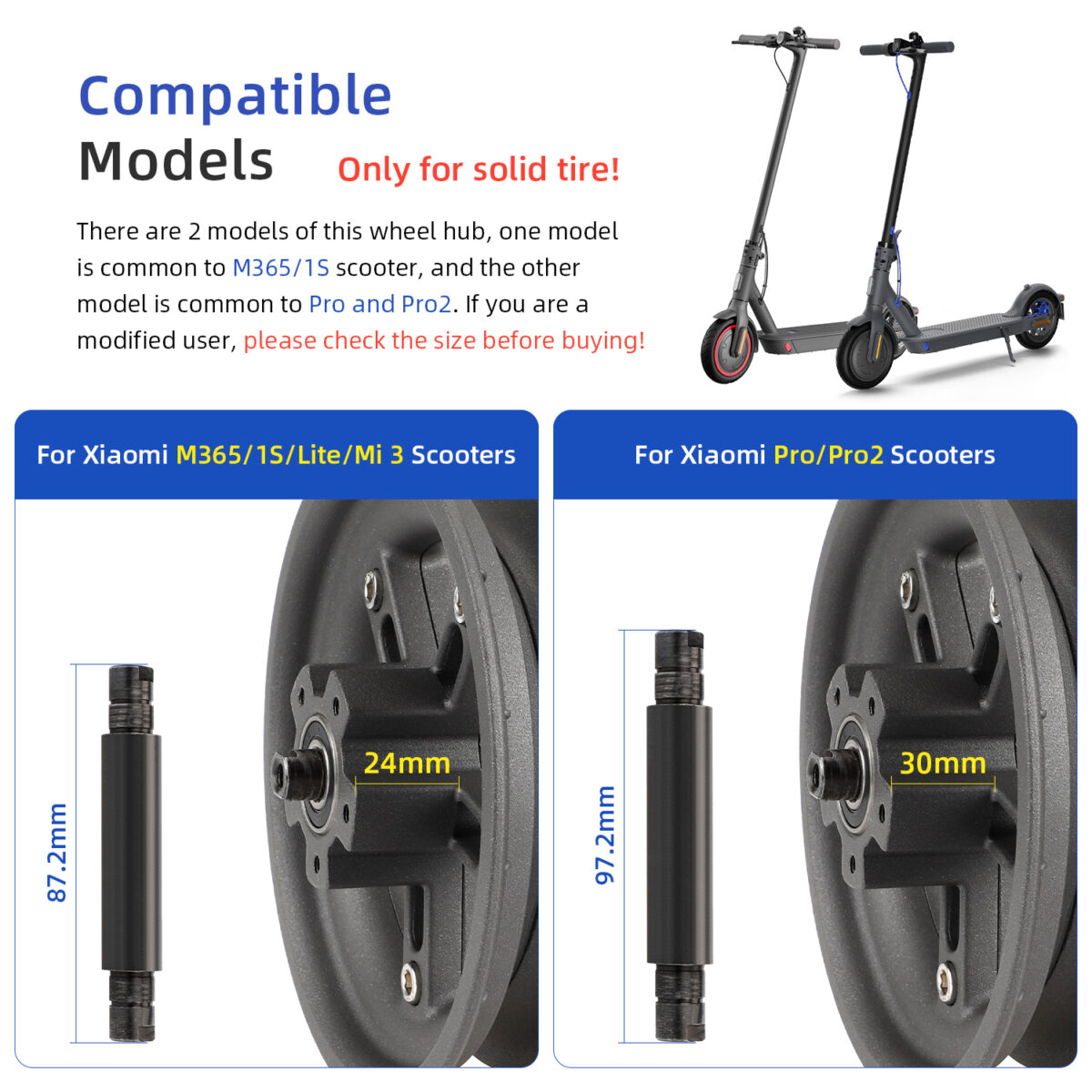 Buje trasero dividido Ulip gris para patinetes Xiaomi M365/1S/MI3/Lite - Imagen 6