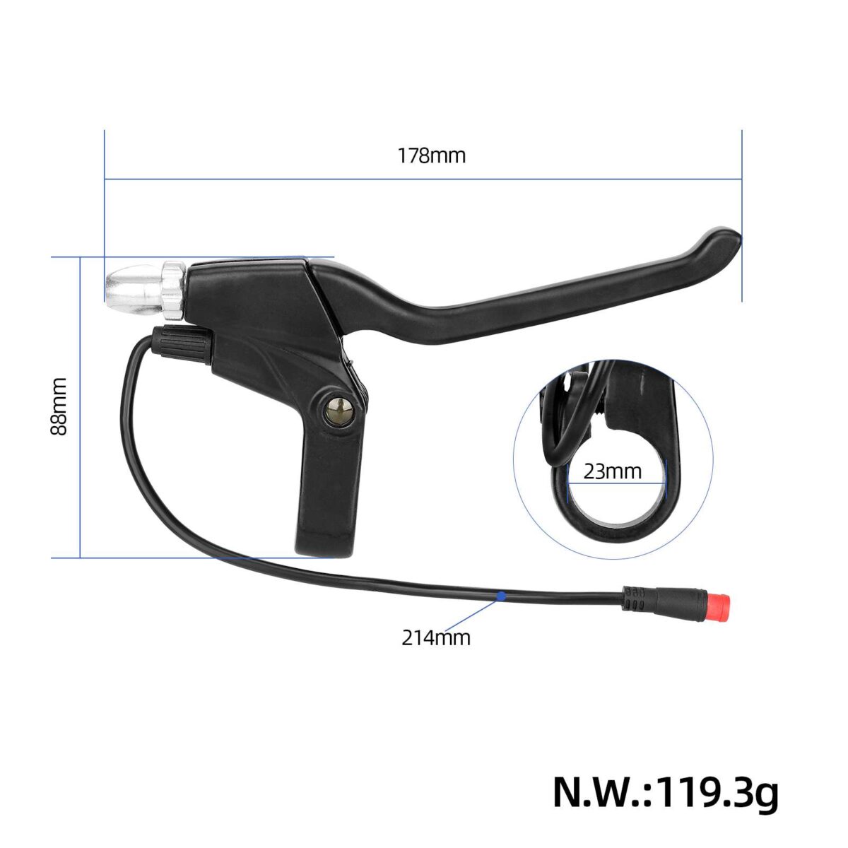 Maneta de freno derecha para scooter KUGOO M4 - Imagen 2