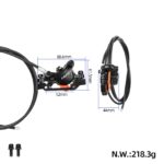 Freno de disco hidráulico izquierdo negro NUTT con cable de 1300 mm - Imagen 2