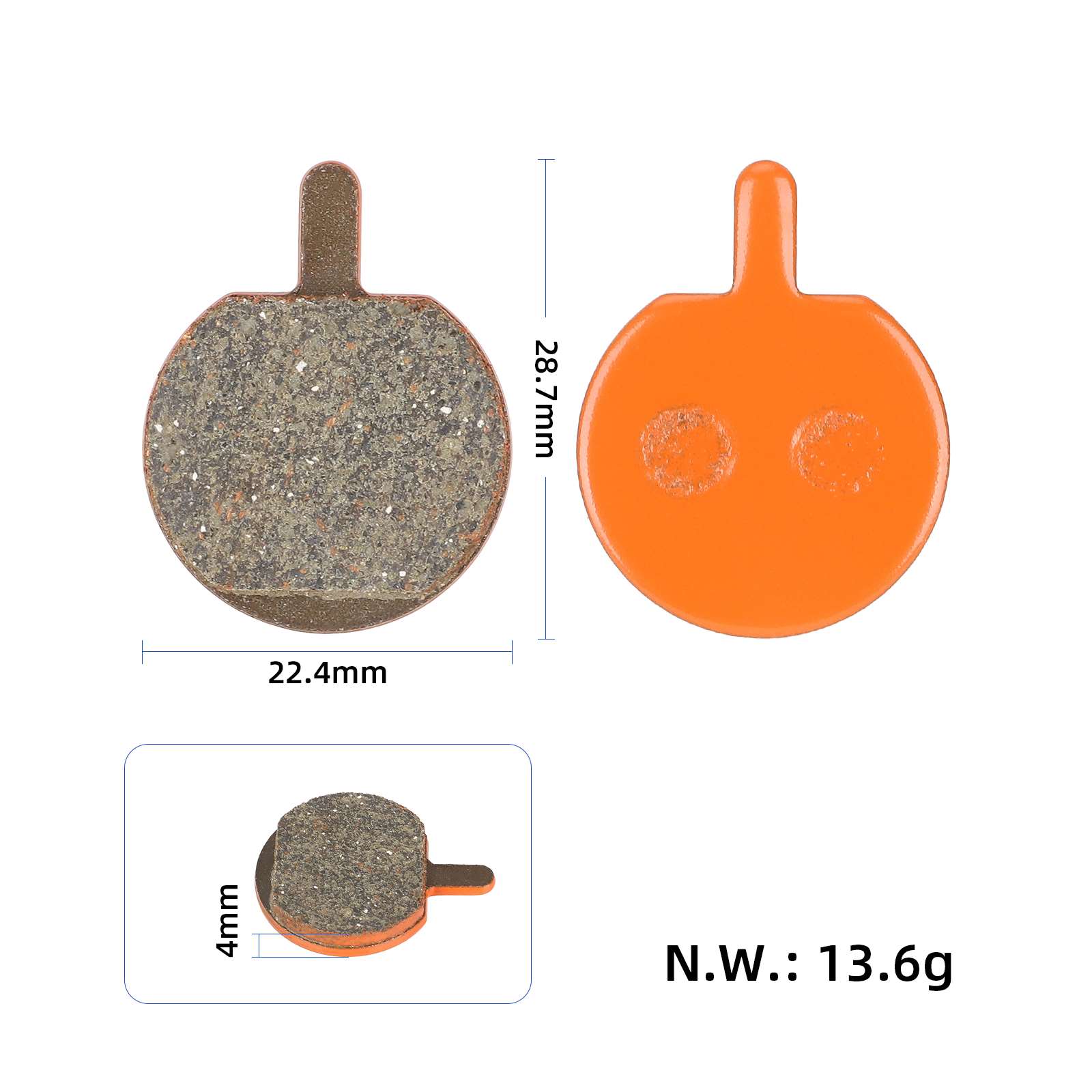 Pastilla de freno de cerámica naranja G1 (Jak5) - Imagen 2