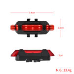 Luz trasera y lateral de advertencia roja recargable por USB para scooters Xiaomi - Imagen 2