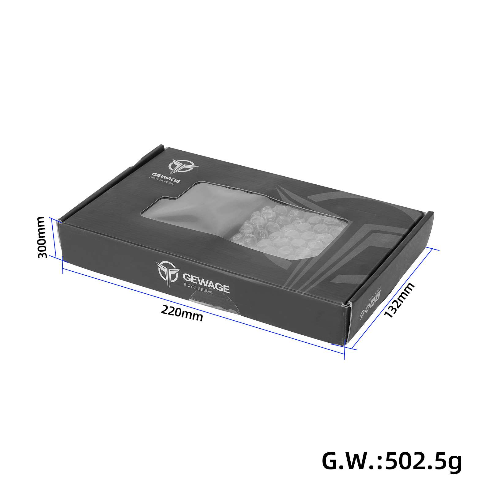 Pedal antideslizante hueco de aleación de aluminio rojo - Imagen 3