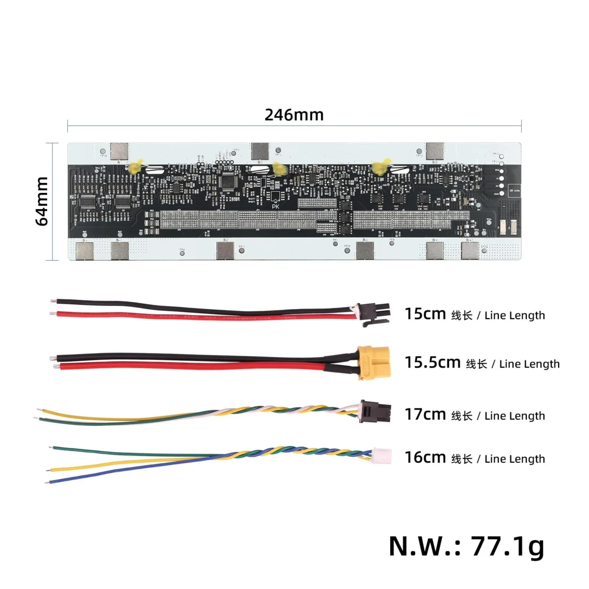 Placa de protección BMS de batería con 10 cables para patinetes Xiaomi 4 Lite de segunda generación - Imagen 2