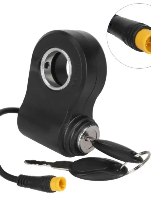 Cerradura eléctrica original de 3 pines con terminal amarillo para patinete Kukirin G2Pro/G2 Max