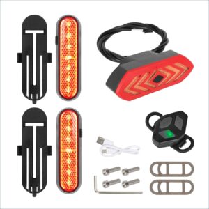 Juego de 2 luces intermitentes recargables rojas Ulip + 1 luz trasera intermitente con control remoto para scooters Xiaomi 4 Ultra