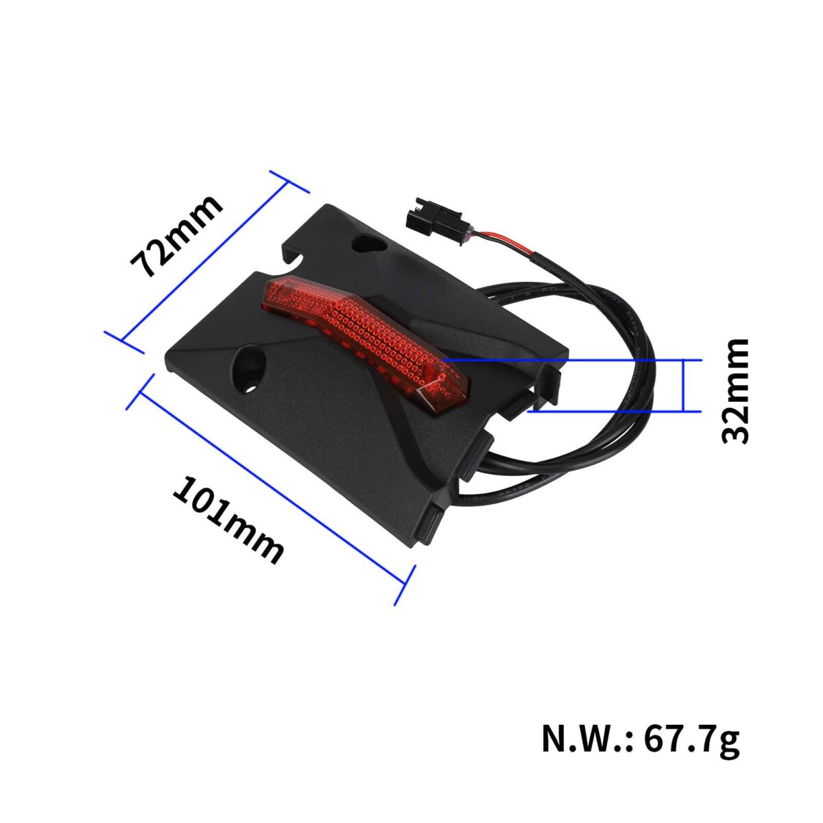Luz trasera derecha para patinete Kukirin G2 Max (negro a presión) - Imagen 6