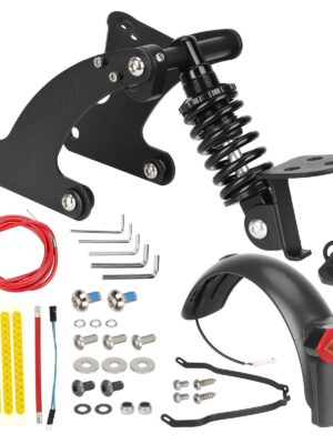 Suspensión trasera Ulip V4 negra con guardabarros de señal de giro y soporte metálico de guardabarros trasero para scooter Pro/Pro2