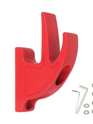 Gancho metálico frontal Ulip rojo para tornillos M5 y M6 (para scooter Ninebot GT)