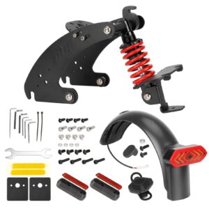 Suspensión trasera Ulip V3 negra y roja con guardabarros para intermitentes para scooter G30 Max