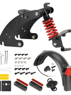 Suspensión trasera Ulip V3 negra y roja con guardabarros para intermitentes para scooter G30 Max