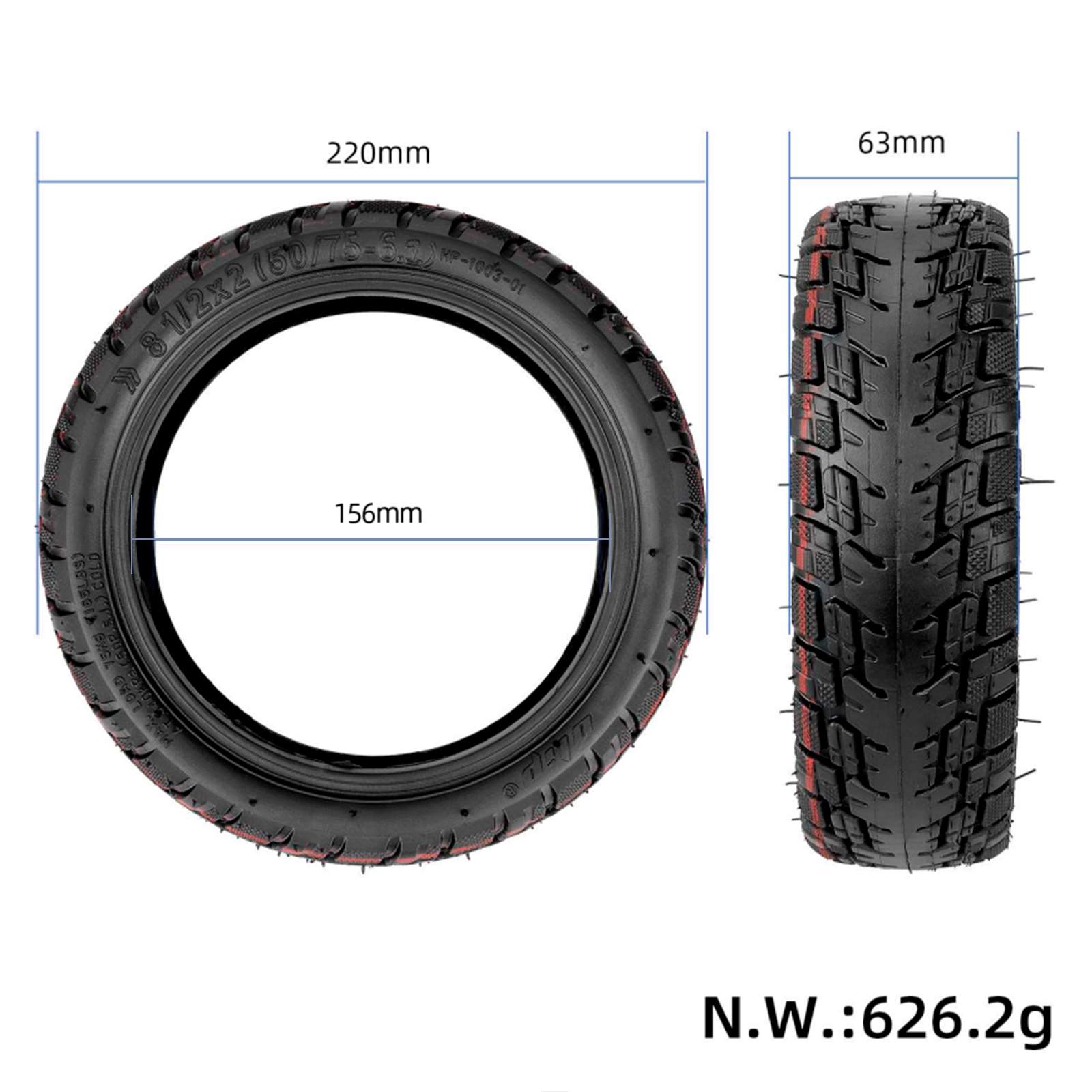 Neumático todoterreno sin cámara Ulip autorreparable de 8 1/2*2 (50/75-6.1) con válvula - Imagen 5