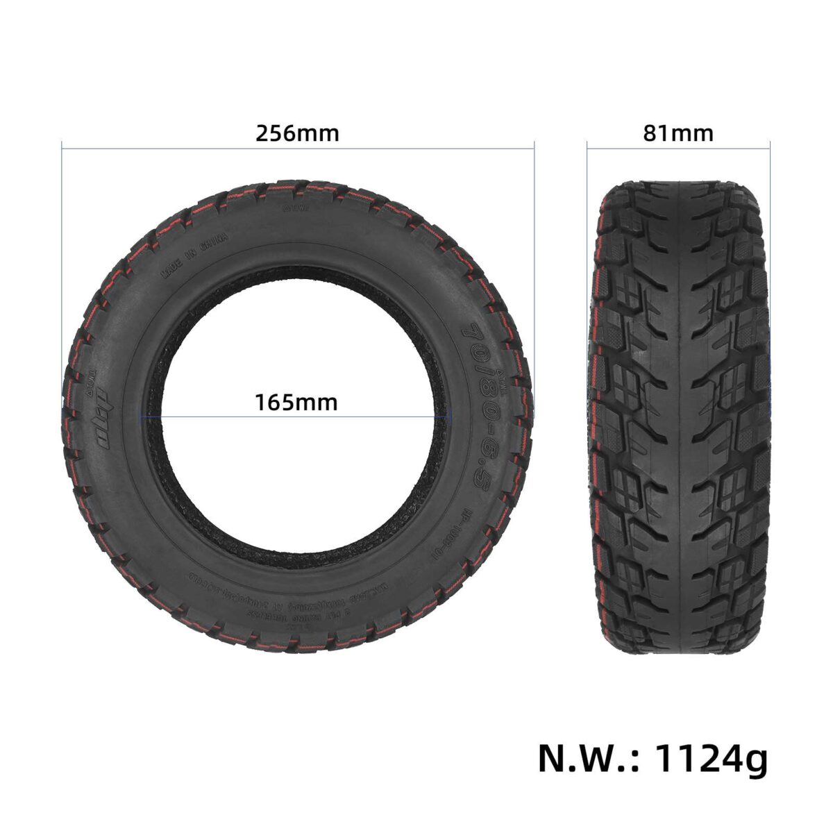 Neumático todoterreno sin cámara autorreparable Ulip 70/80-6.5 - Imagen 2