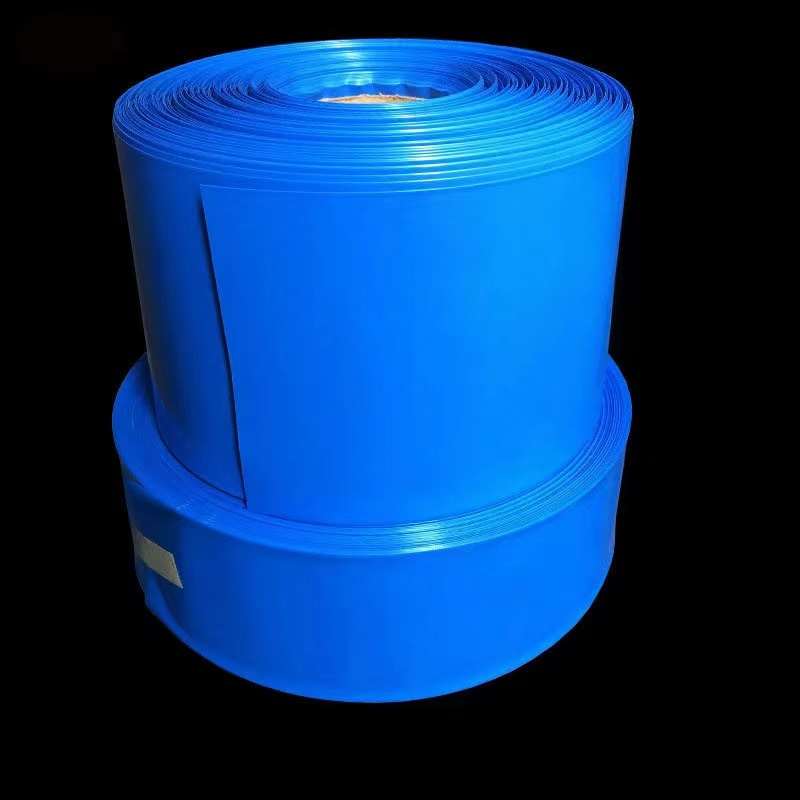 Película termorretráctil de PVC azul para batería de 5 kg (150 mm de ancho)