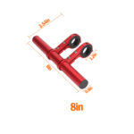 Tubo de extensión de doble poste de aluminio rojo (soporte doble) - Imagen 2