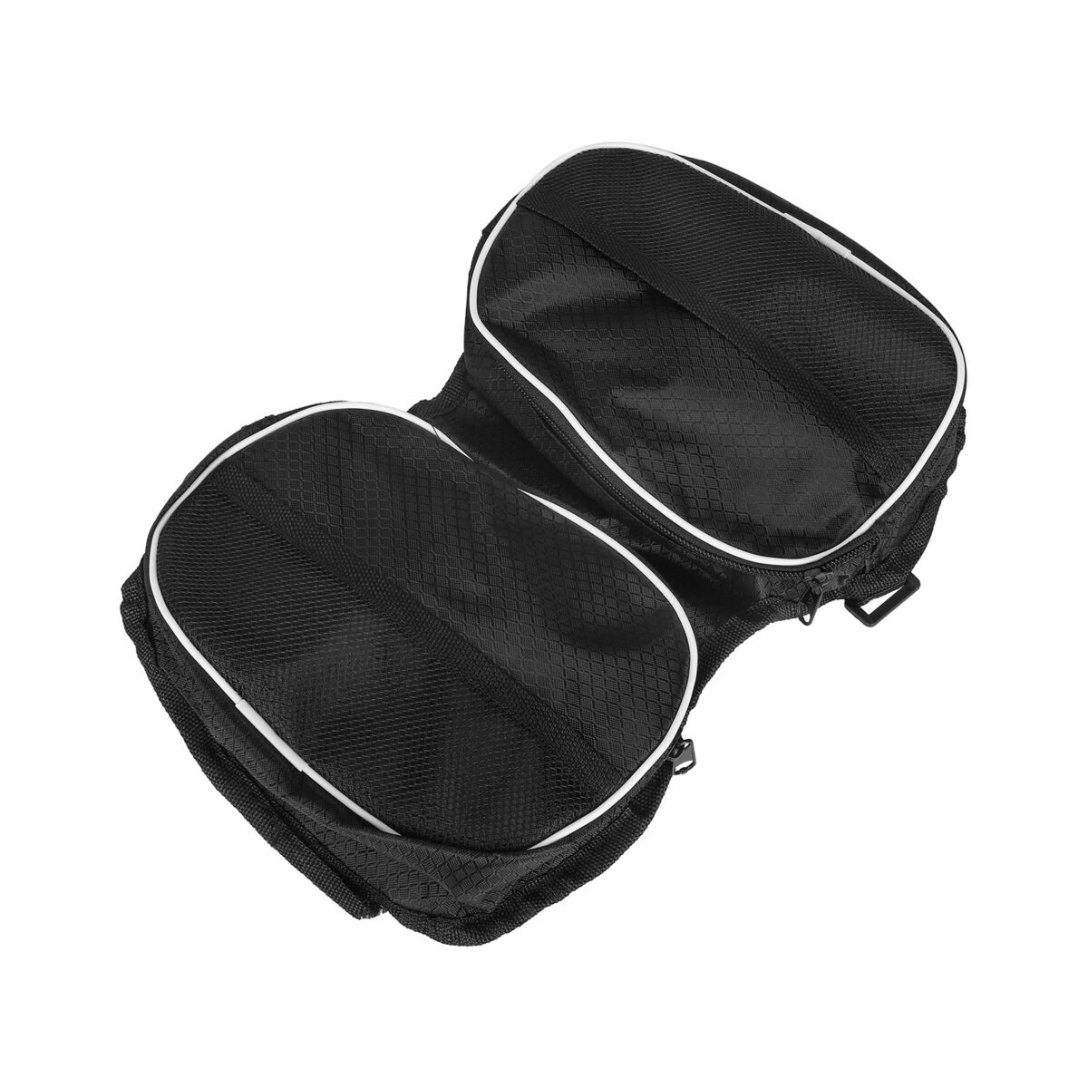 Bolsa delantera con cremallera para bicicleta de montaña, redonda, negra - Imagen 6