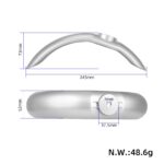 Guardabarros delantero universal plateado Xiaomi (PRO/M365/1S) - Imagen 2