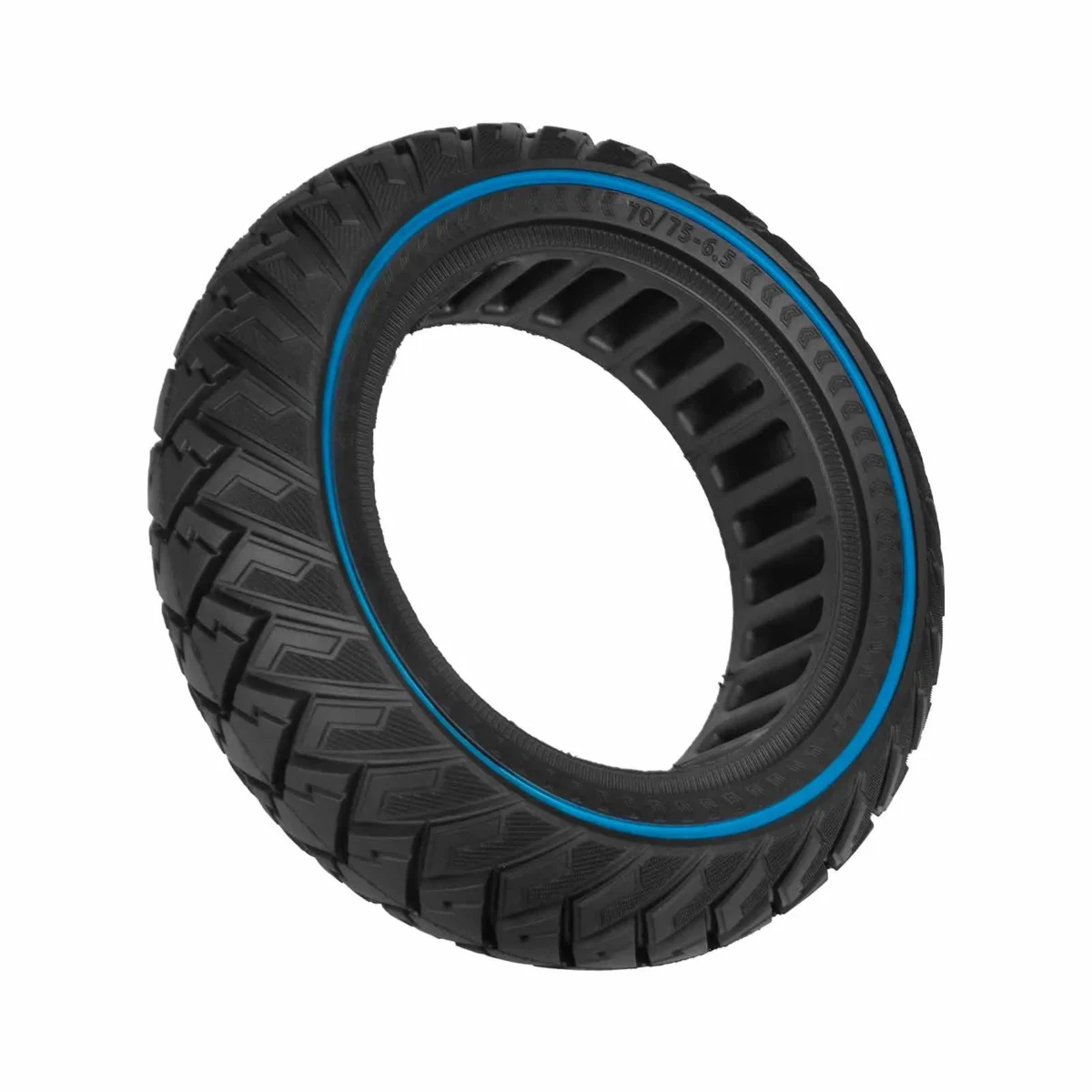 Neumático sólido Ulip70/75-6.5 con diseño de ala y línea azul - Imagen 6