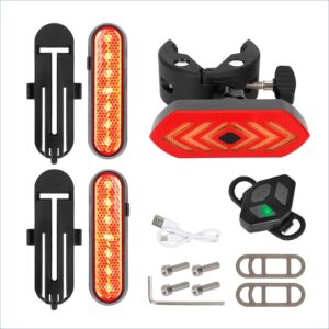 2 juegos de luces intermitentes recargables rojas Ulip + 1 juego de luces traseras intermitentes con control remoto