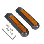 Carcasas decorativas traseras grises con barras reflectantes amarillas para patinetes Xiaomi 4 pro