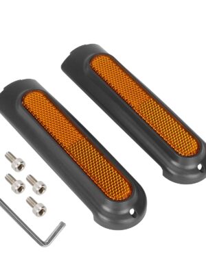 Carcasas decorativas traseras grises con barras reflectantes amarillas para patinetes Xiaomi 4 pro