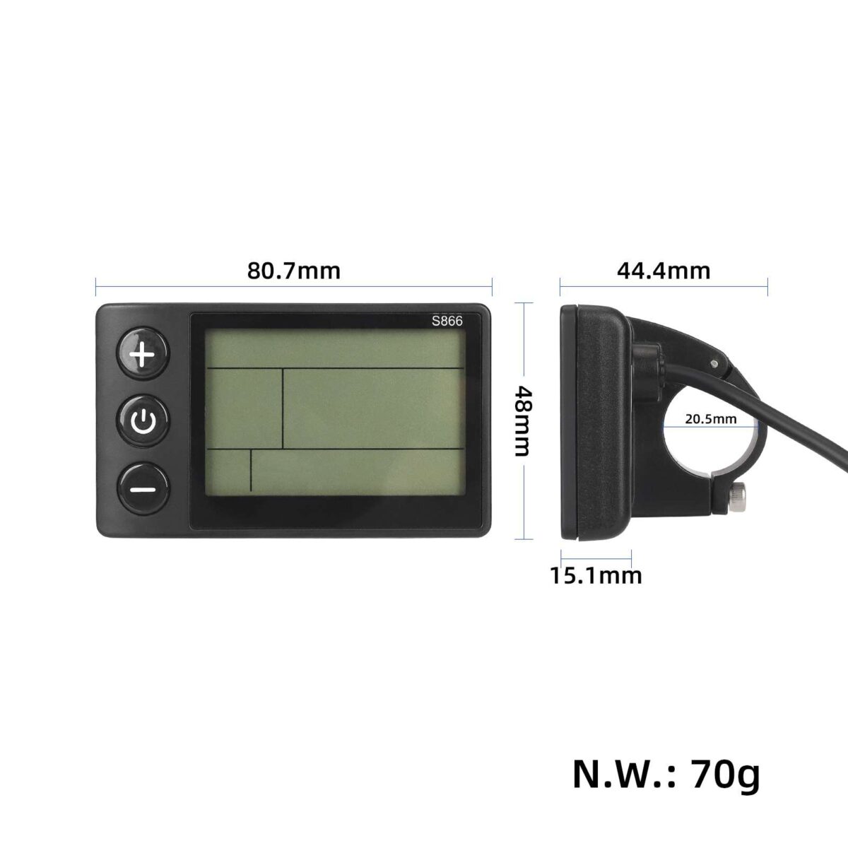 Instrumento LCD inteligente para scooter (cabezal impermeable de cinco núcleos) - Imagen 4