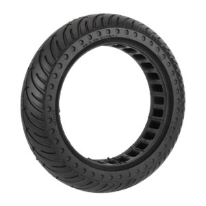 Neumático sólido de 8,5 pulgadas con orificio interior y punto negro