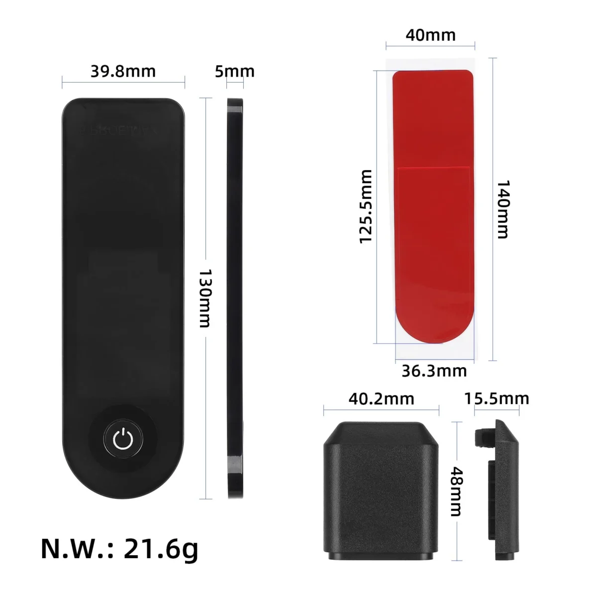 Panel de interruptores negro para Xiaomi Mi 5/5 Pro/5 Max con pegamento - Imagen 2