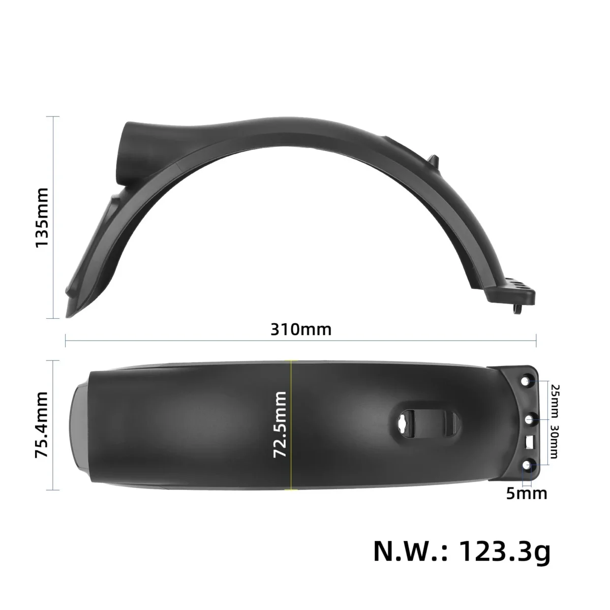 Guardabarros trasero original Xiaomi Mi 6Lite - Imagen 2