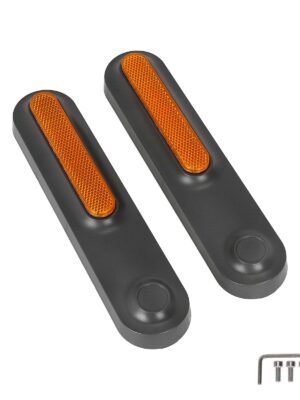 Carcasas decorativas de horquilla delantera grises + barras reflectoras amarillas para scooters Xiaomi 4 Ultra