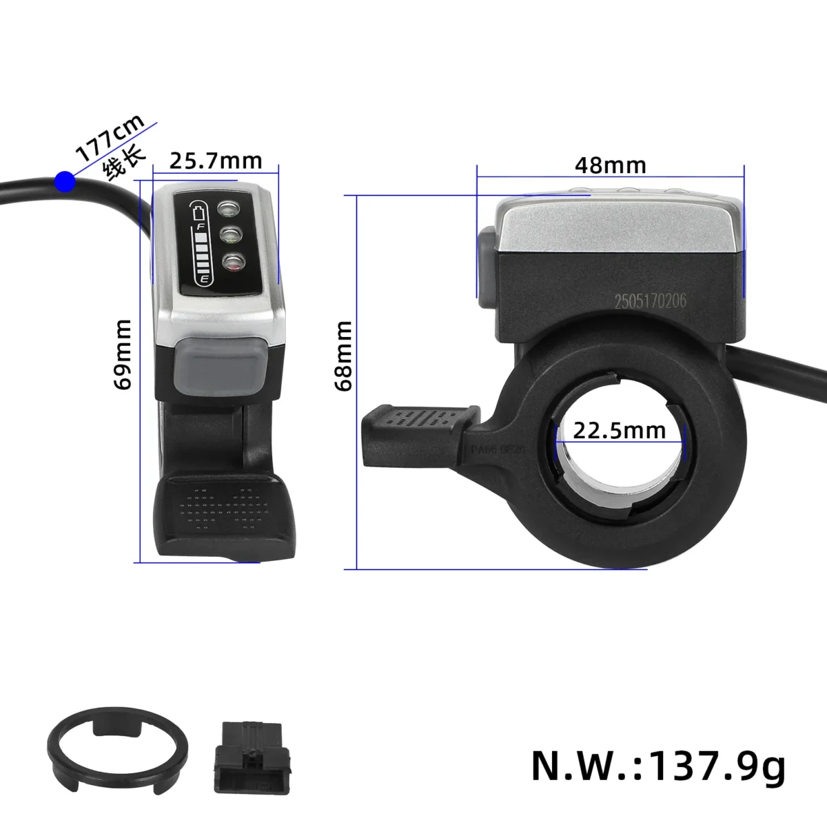 Pantalla de alimentación de batería de litio de 24 V Wuxing 106DX shifter - Imagen 2
