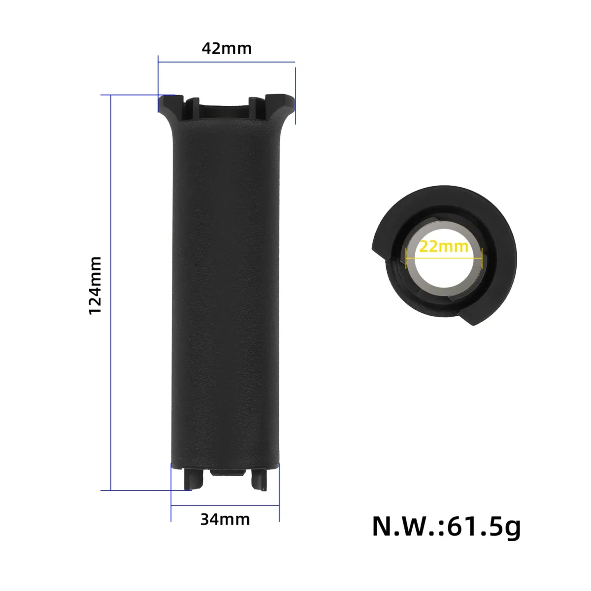 Empuñadura negra original para patinete Ninebot Max G3/F3/GT3 - Imagen 2