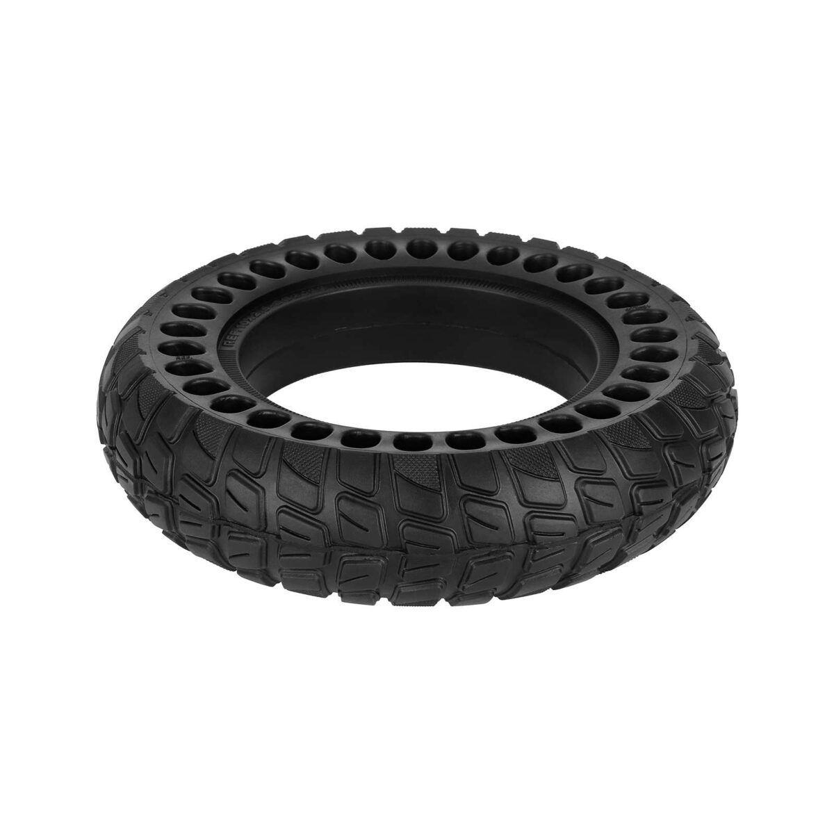 Neumático sólido de caucho negro REF 10*2.5 con ranura de 37 mm - Imagen 3