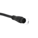 Cable conector impermeable M8 con cabezal negro de 6 pines, conector macho/hembra de 60 cm - Imagen 3
