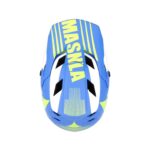 Casco todoterreno blanco, azul y amarillo talla M - Imagen 5