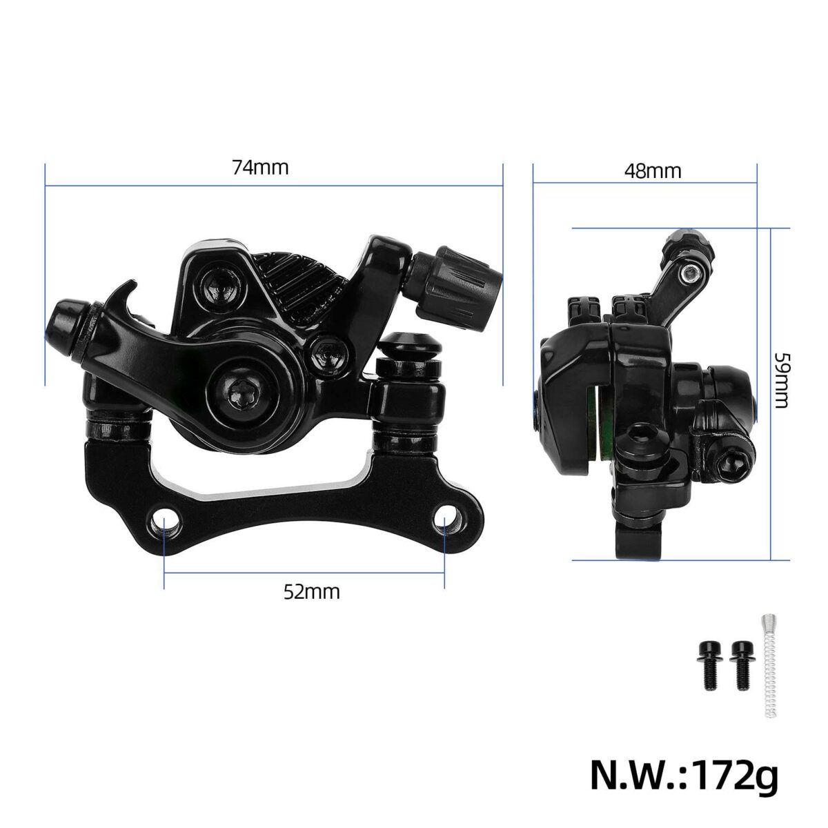 Freno de disco delantero y trasero negro para scooter Kugoo M4 (forma de abanico) - Imagen 2