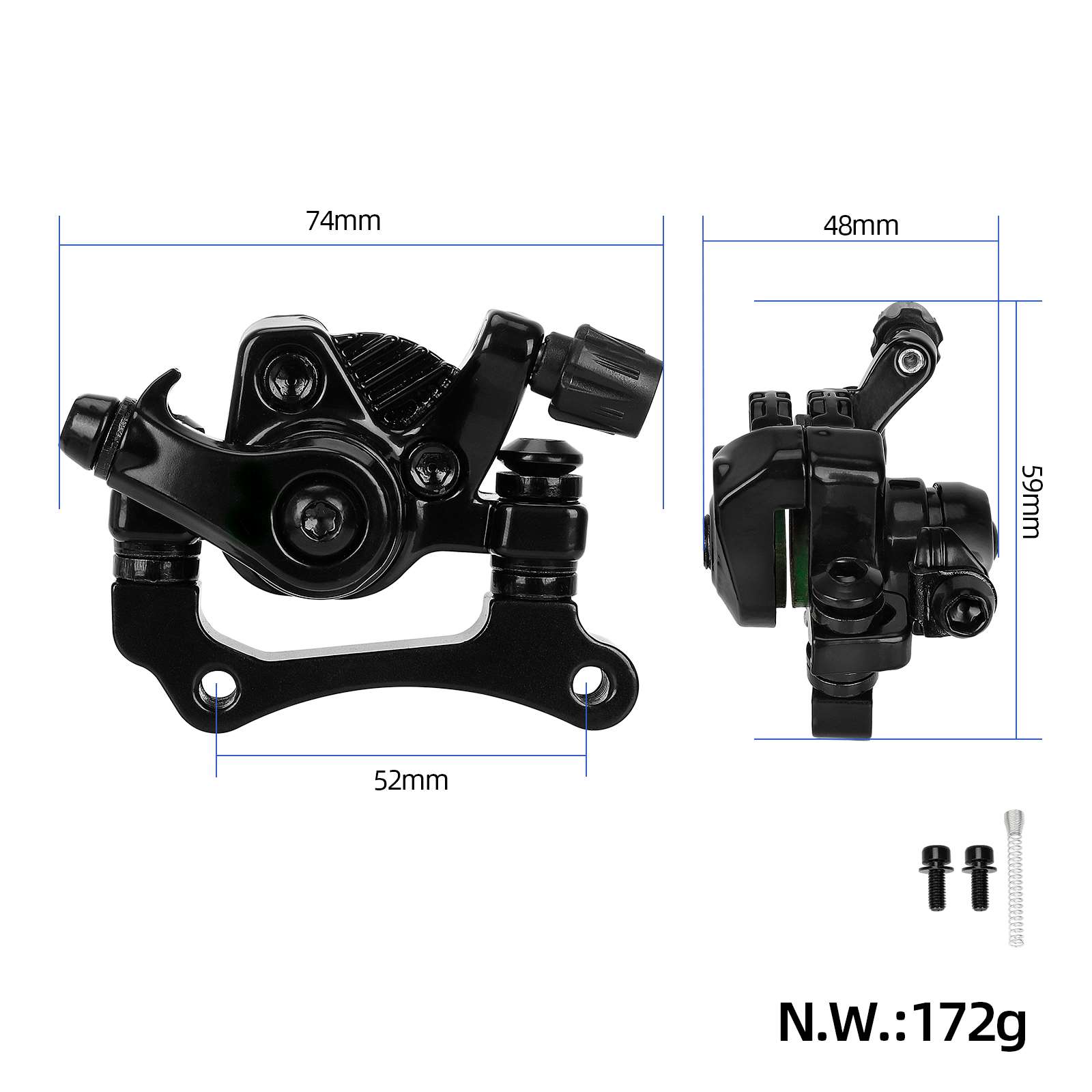 Freno de disco delantero y trasero negro para scooter Kugoo M4 (forma de abanico) - Imagen 2