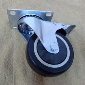 Juego de frenos universales planos de 3 pulgadas (rueda negra)