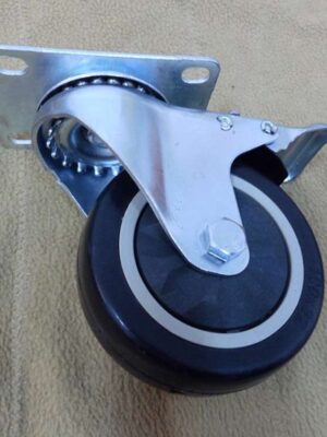 Juego de frenos universales planos de 3 pulgadas (rueda negra)