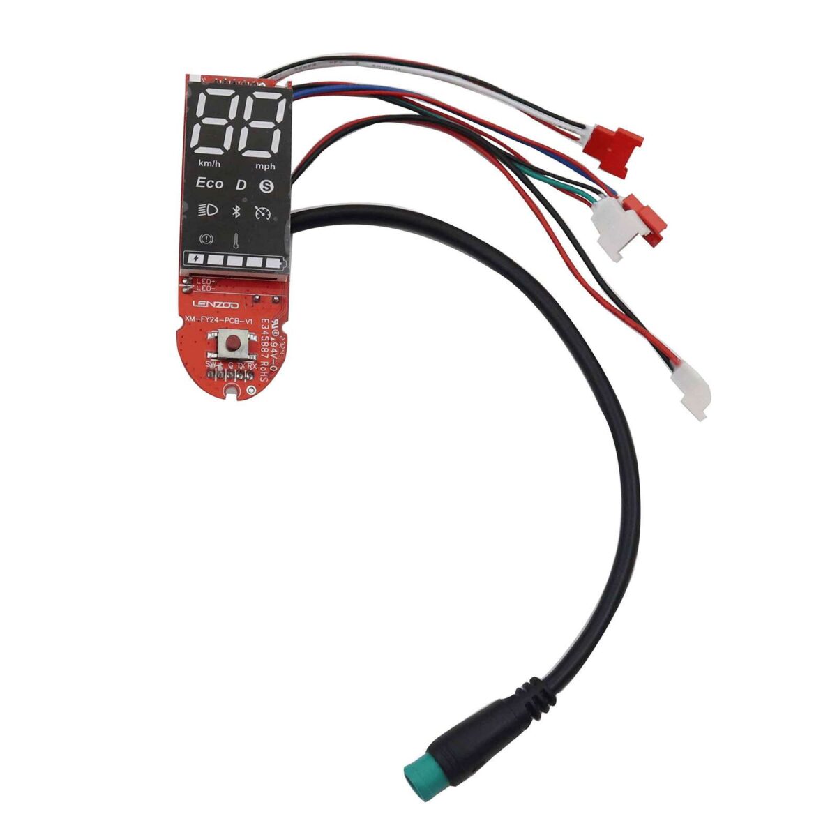 Placa de circuito roja con 5 conectores para scooters clon de Xiaomi - Imagen 2