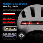 Casco inteligente blanco con control remoto inalámbrico en el manillar - Imagen 3