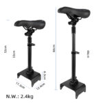 Asiento negro para scooters Segway Ninebot serie F con sillín pequeño - Imagen 2