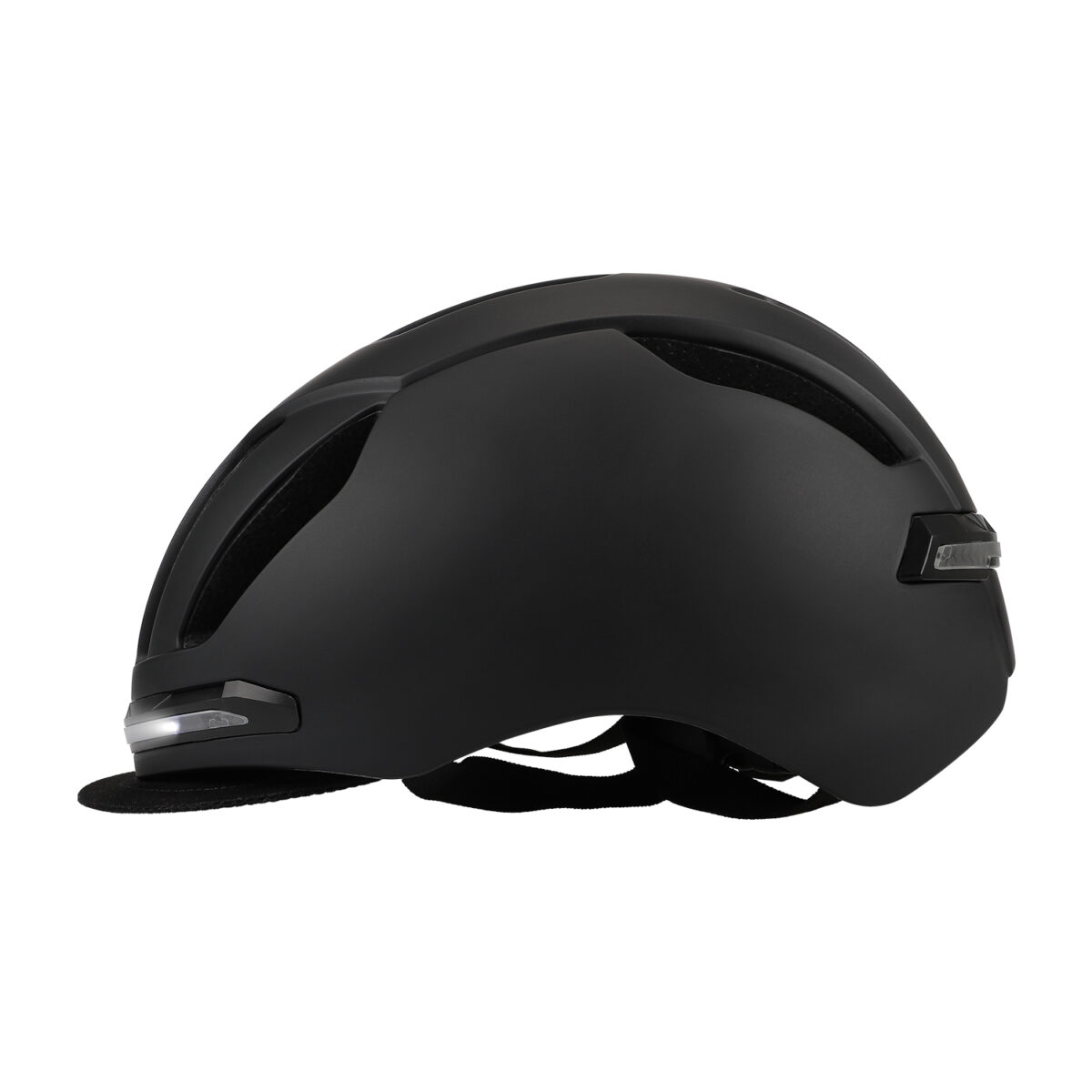 Casco inteligente negro con control remoto inalámbrico en el manillar - Imagen 4