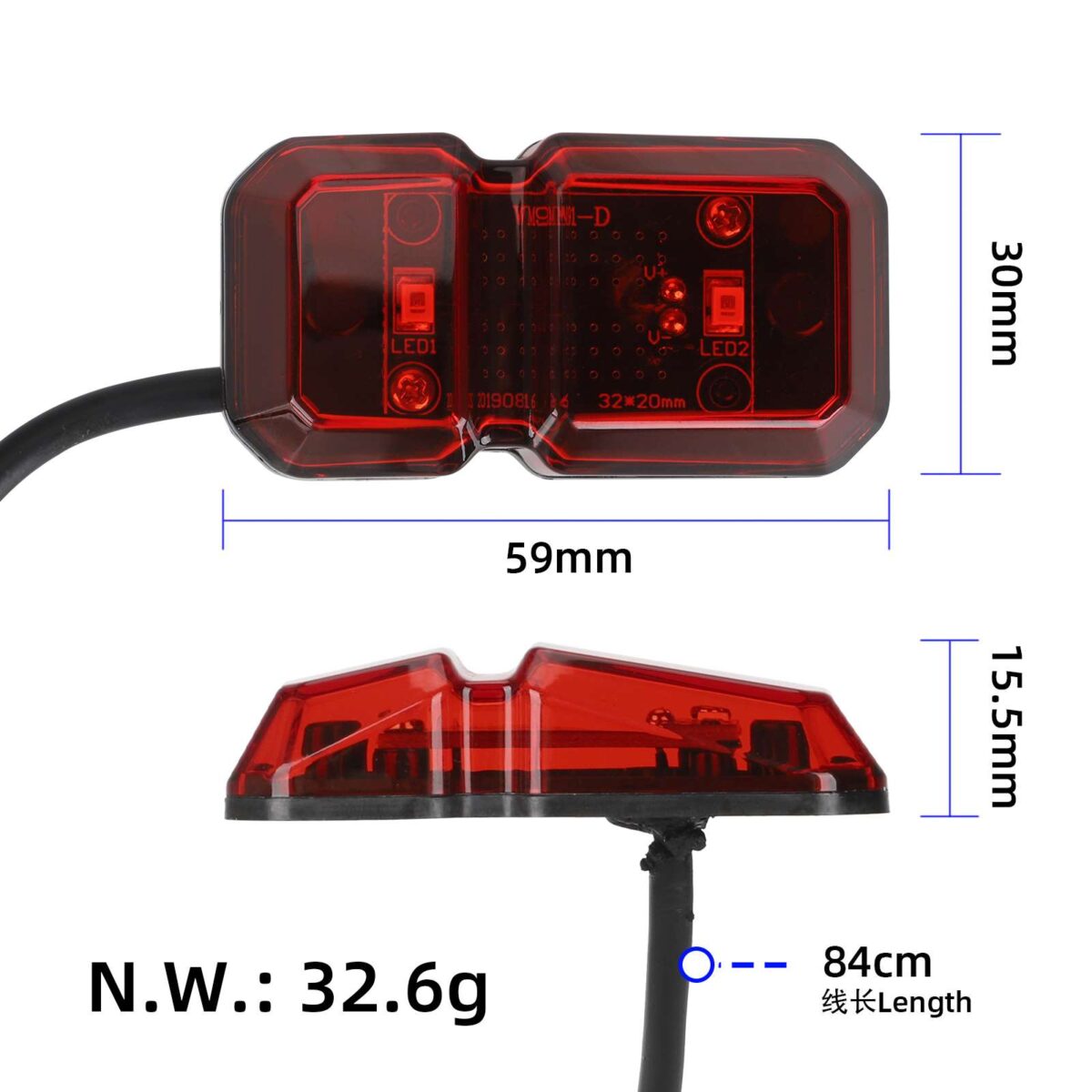 Luz trasera original de guardabarros trasero para scooter Aprilia eSR1 - Imagen 2