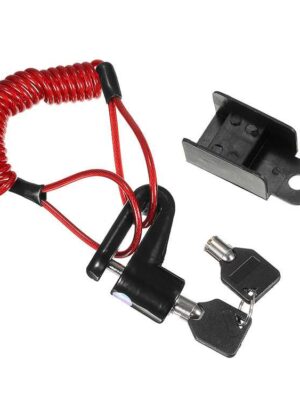 Bloqueo de freno negro con cable rojo