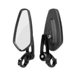 Espejos retrovisores negros para motocicleta de 7/8" y 22 mm