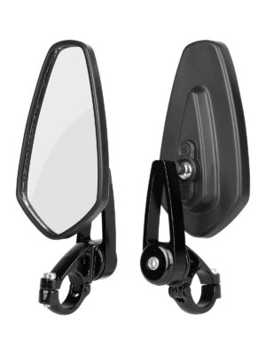Espejos retrovisores negros para motocicleta de 7/8" y 22 mm