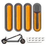 4 piezas de carcasas decorativas amarillas de repuesto + barras reflectoras amarillas para M365 1S Pro Pro2 y Lite + 10 tornillos + 1 herramienta