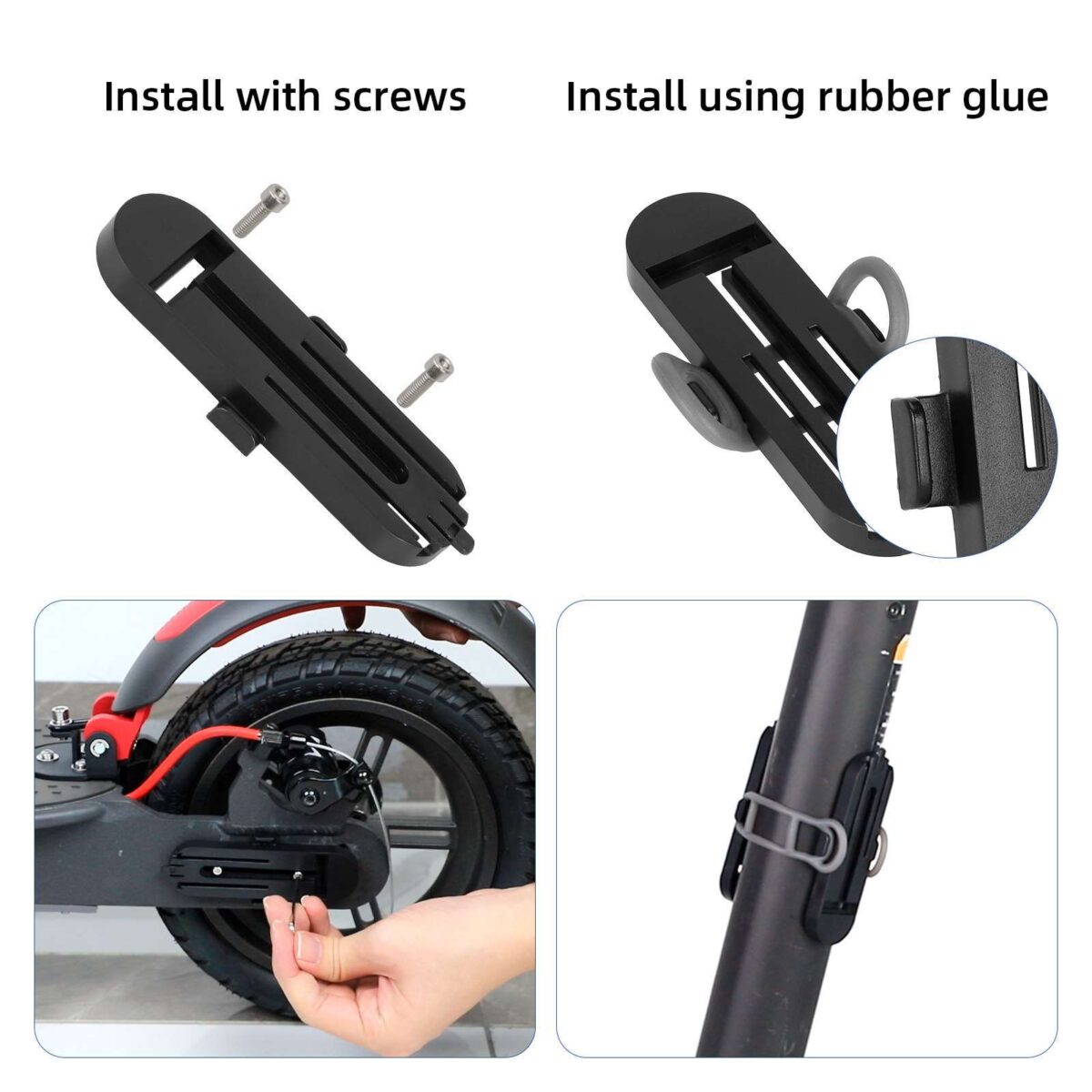 Juego de 2 luces intermitentes recargables rojas Ulip + 1 juego de luces traseras intermitentes con control remoto para 4 scooters Pro - Imagen 6